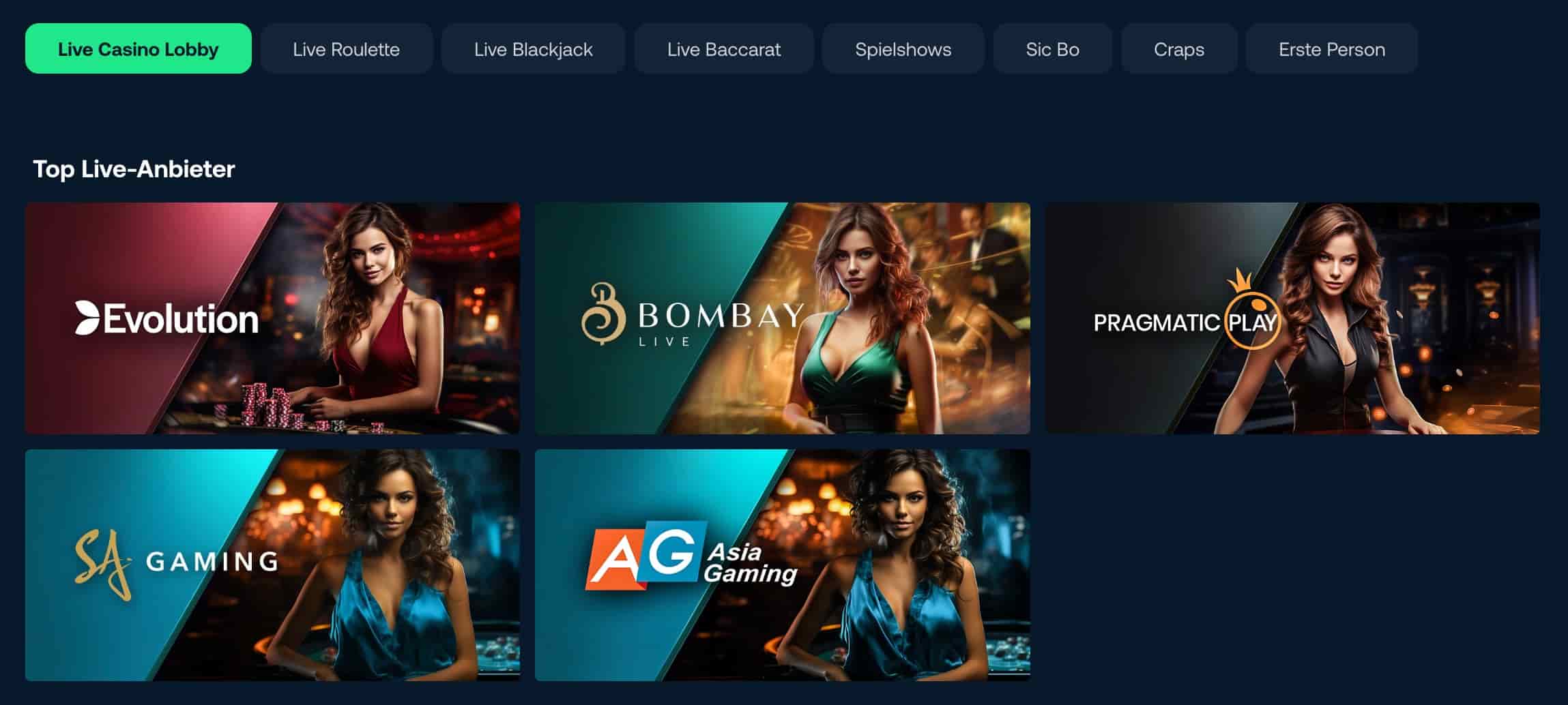 Betpandas Live Spiele