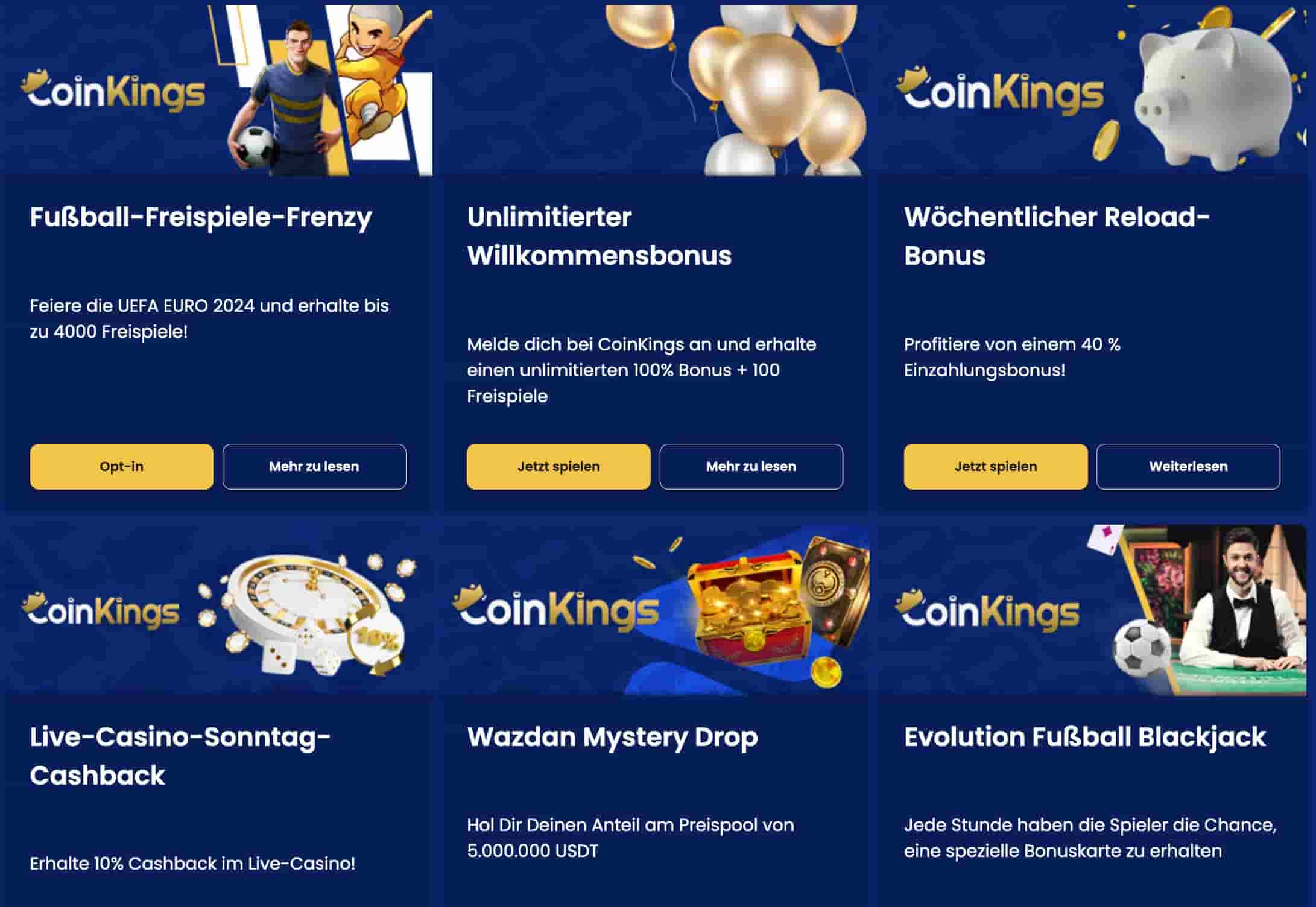 CoinKings Aktionen