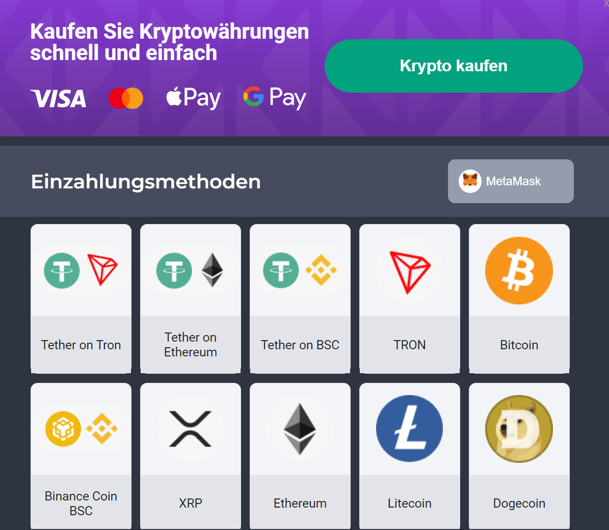 coinplay einzahlungsmethoden