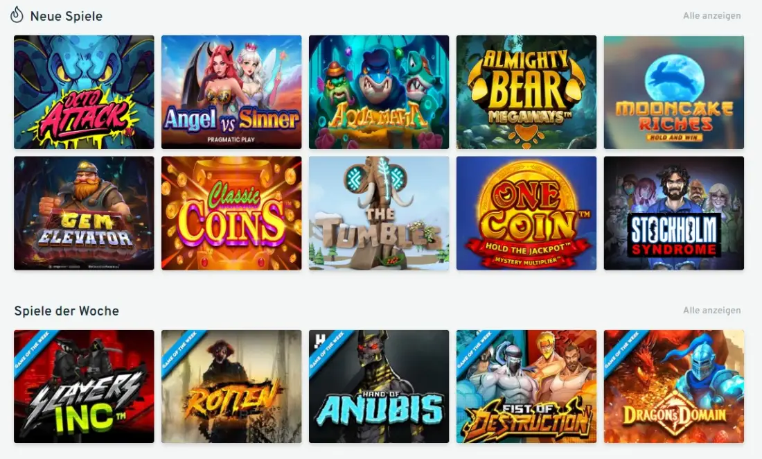 cryptorino casino Spieleauswahl