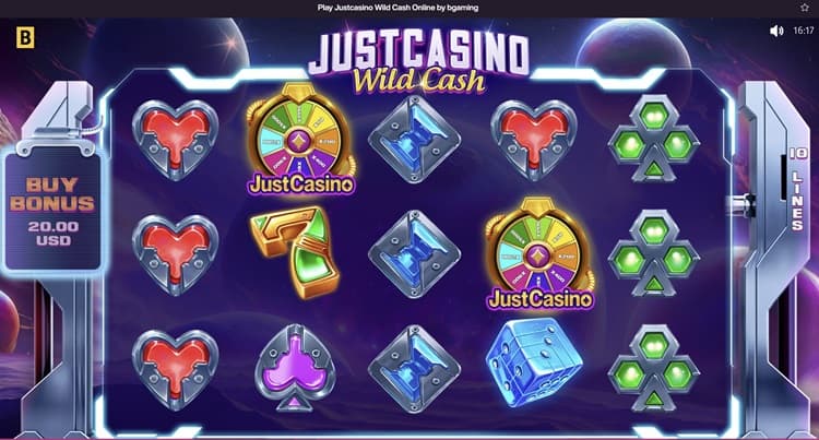 justcasino.io wild cash slot