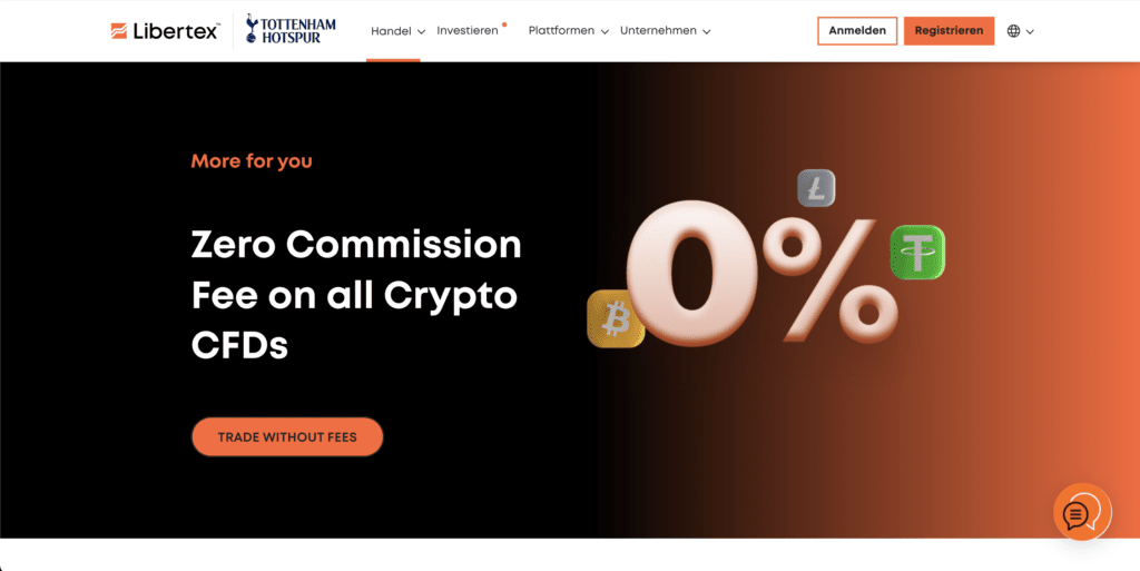 Libertex Landingpage auf Englisch