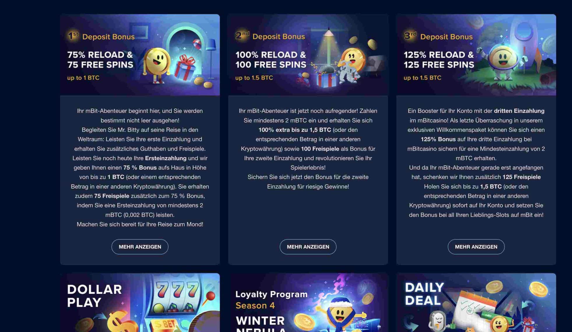 mBit Casino Bonusangebote
