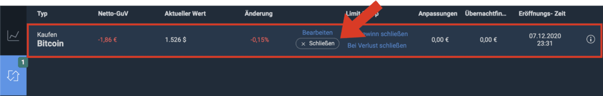 Plus500 Erfahrungen beim Trade schließen