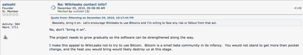 Satoshi Forum Kommentar
