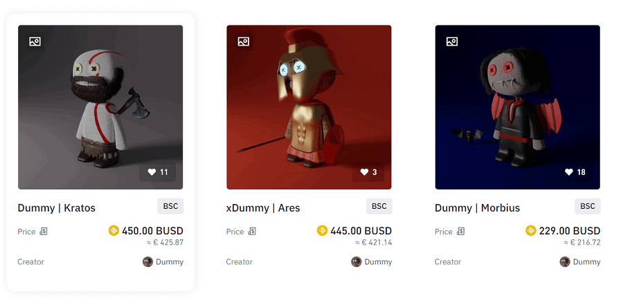 Binance NFT-Handelsplattform