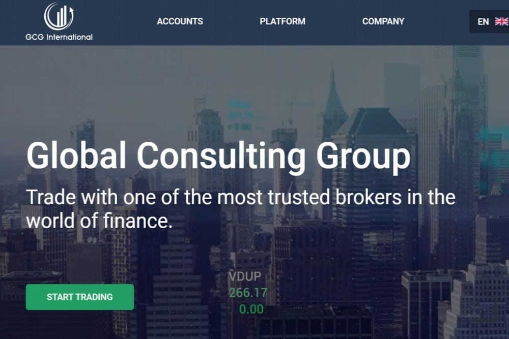 GCG International Broker Startseite