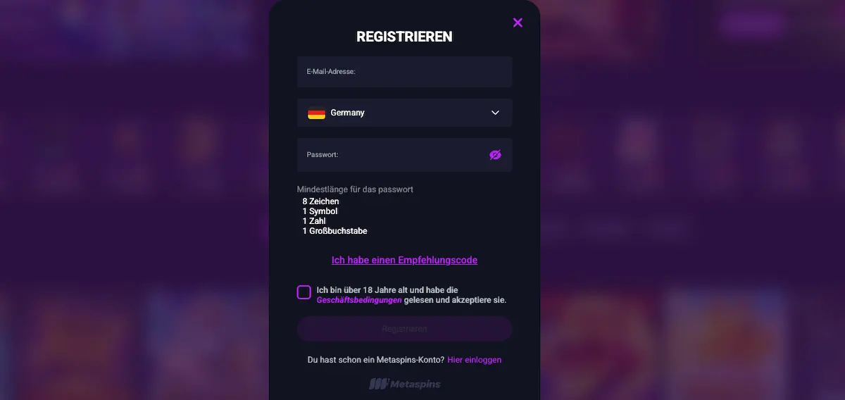 Metaspins bitcoin casino ohne mindesteinzahlung