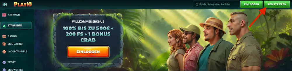 Playio Casino Registrierung