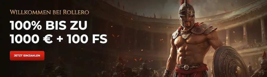 Rollero Casino Bonus für Neukunden