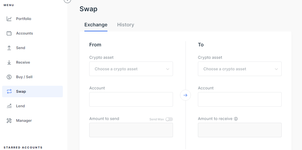 Swap Kryptowährungen Ledger Nano S
