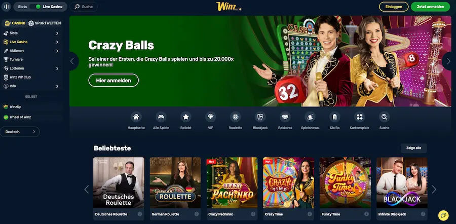 Winz.io Krypto Casino