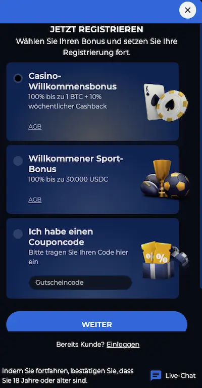 crypto royal anmeldung 1