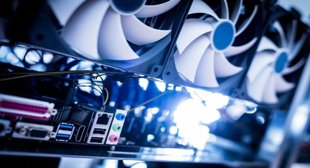 Mining Rig in Nahaufnahme