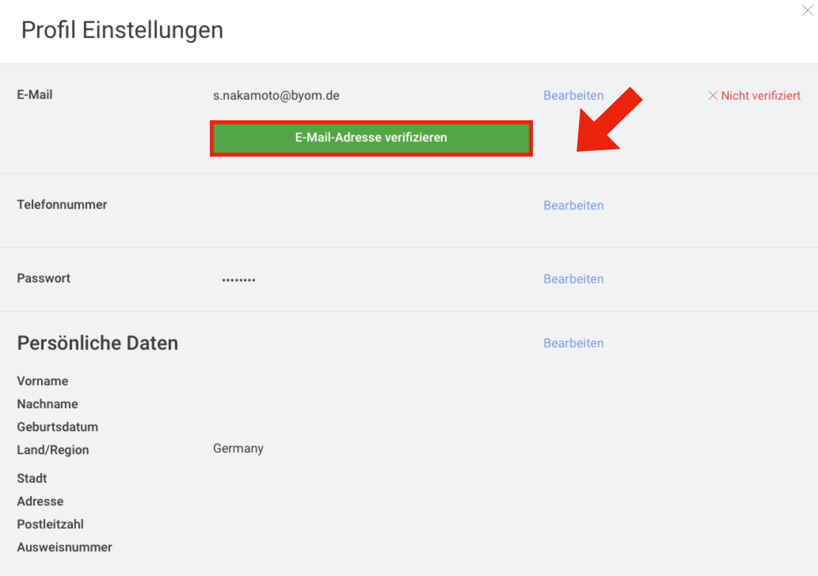 Libertex E-Mail verifizieren