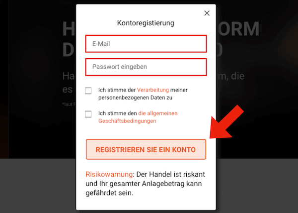 Libertex Polkadot kaufen Registrierung