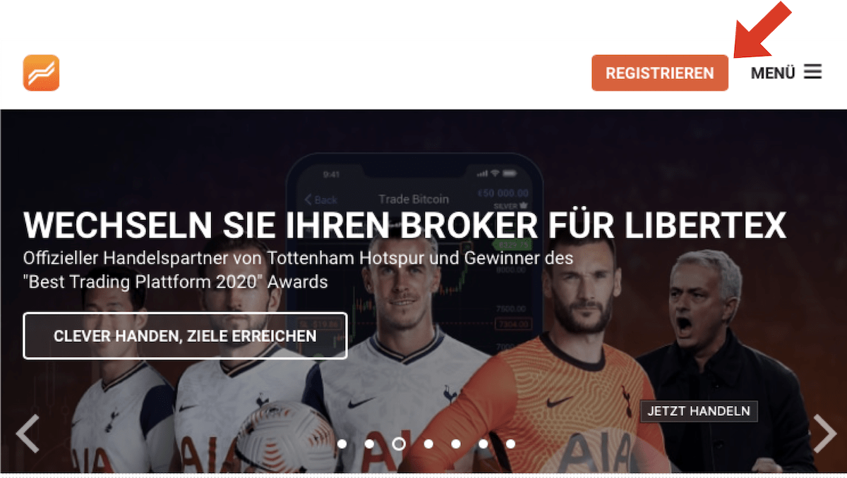 Libertex Landingpage